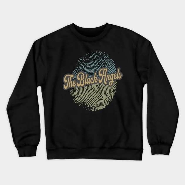 The Black Angels Fingerprint Crewneck Sweatshirt by anotherquicksand